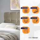 Ver imagem 3 de Cabeceira Cama Box Solteiro 98cm Suede Velut Bege - King House