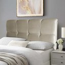 Ver imagem 1 de Cabeceira Cama Box Solteiro 98cm Suede Velut Bege - King House