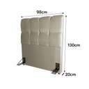 Ver imagem 2 de Cabeceira Cama Box Solteiro 98cm Suede Velut Bege - King House