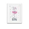 Quadro Bailarina Frase I Love Ballet Moldura Branca 33x43cm - 1