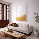 Ver imagem 3 de Quadro Canvas Abstrato Meio Tom Claro 60x40cm Mold Branca