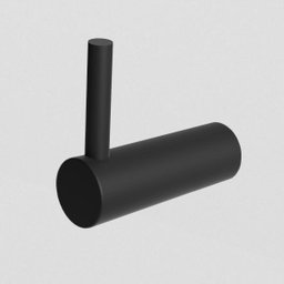 Cabide para Banheiro Acessório Suporte Redondo Grego Metal Preto Fosco Orion - 2