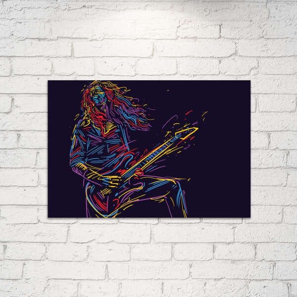 Placa Decorativa Música Guitarrista 04 30x40cm - 1