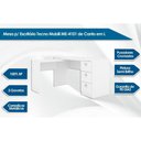 Ver imagem 2 de Mesa Canto p/Escritório ME4101 c/ 3 Gavetas Nogal - Tecno Mobili