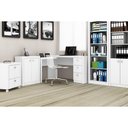 Ver imagem 5 de Mesa Canto p/Escritório ME4101 c/ 3 Gavetas Nogal - Tecno Mobili