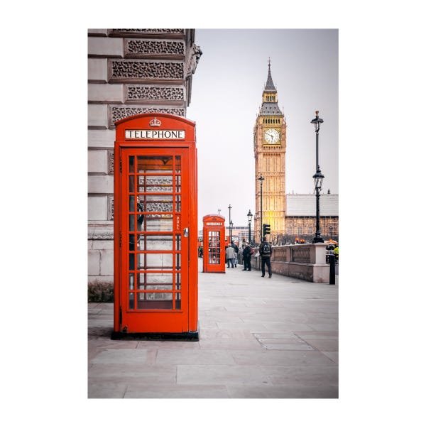 Placa Decorativa Cidades Londres Telephone 20x30cm - 2