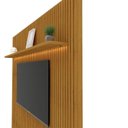 Ver imagem 6 de Rack com Painel para TV até 90 Polegadas Ripado com LED e 3 Gavetas 100% MDF 250CMX280CM Marrom