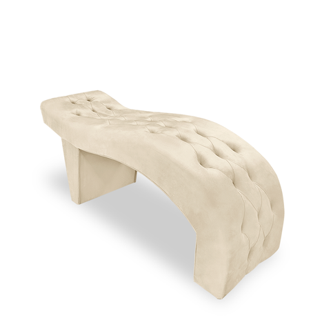 Maca Cama Suede para Salão de Estética Cílios Maquiagem:bege