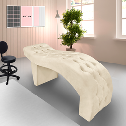 Maca Cama Suede para Salão de Estética Cílios Maquiagem:bege - 2