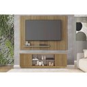 Ver imagem 1 de Rack Bancada C/ Painel P/ Tv até 70 Pol Simetria/aegon Lamina Mel/cacao - Caemmun