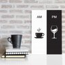 Placa Decorativa Vinho e Café AM/PM Minimalista 30x40cm - 1