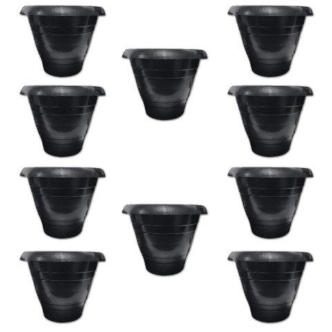 Kit 10 Vasos Plásticos Pote Grande 3,5L Mudas e Flores