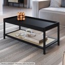 Ver imagem 7 de Mesa de Centro 93 Cm Pes Madeira Oslo 27961 Nero Artesano