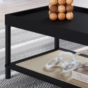 Ver imagem 5 de Mesa de Centro 93 Cm Pes Madeira Oslo 27961 Nero Artesano