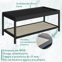 Ver imagem 3 de Mesa de Centro 93 Cm Pes Madeira Oslo 27961 Nero Artesano