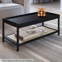 Ver imagem 2 de Mesa de Centro 93 Cm Pes Madeira Oslo 27961 Nero Artesano