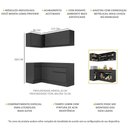 Ver imagem 4 de Armário de Cozinha Compacta de Canto com Rodapé Veneza Multimóveis MP2092.895 Preto