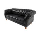 Ver imagem 2 de Sofá Chesterfield Duque 3 lugares 2,30 - Corano Preto / sala de estar, recepção, barbearia