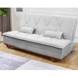 Sofá Cama Estoril 1,90m Suede Velut - King House - 1