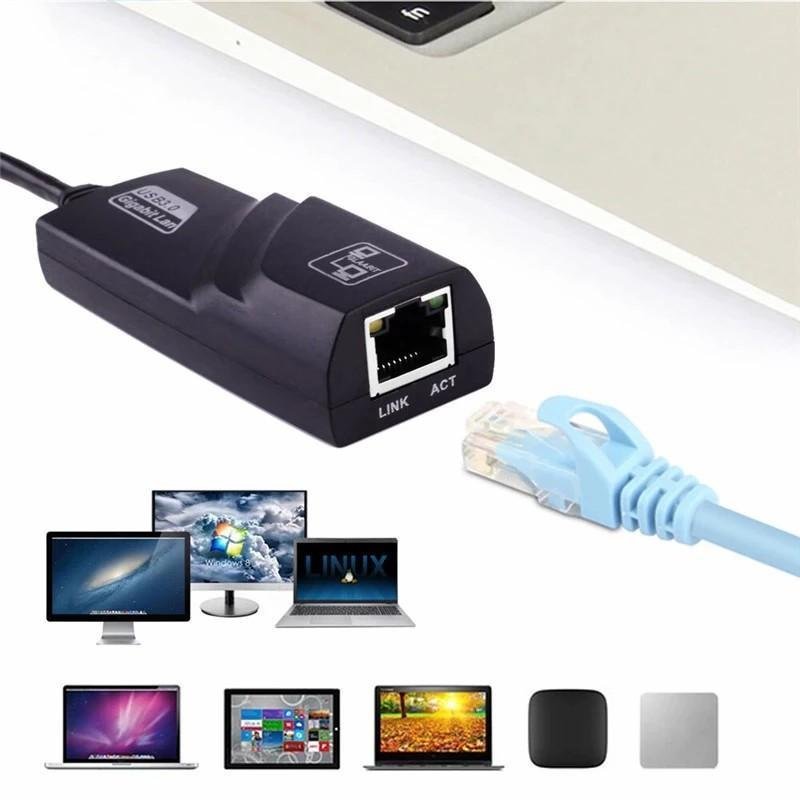 Adaptador Placa De Rede Rj45 Ethernet Usb 3.0 Rj45 1000Mbps - 6