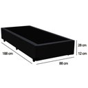Ver imagem 3 de Cama Box Solteiro Sintético Sereneprime Preto 88x188x40