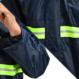 Capa de Chuva Impermeável Conjunto Touca Viseira Tamanho M - 5
