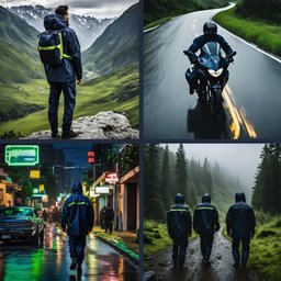 Capa de Chuva Impermeável Conjunto Touca Viseira Tamanho M - 3