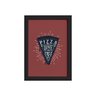 Quadro Pizza Cozinha Love At First Bite Moldura Preta 33x43 - 1