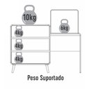 Ver imagem 4 de Cômoda Penteadeira Curve 3 Gavetas com Espelho MDF-MDP Amadeirado Dalla Costa Móveis 134.8cm