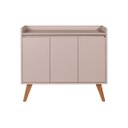 Ver imagem 5 de Aparador Buffet 90cm Retro MDF Rosa Madri - On Móveis