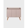Aparador Buffet 90cm Retro Mdf Rosa Madri - On Móveis - 2
