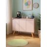 Aparador Buffet 90cm Retro Mdf Rosa Madri - On Móveis - 1