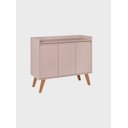 Ver imagem 3 de Aparador Buffet 90cm Retro Mdf Rosa Madri - On Móveis