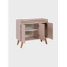 Aparador Buffet 90cm Retro Mdf Rosa Madri - On Móveis - 5