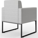 Ver imagem 7 de Poltrona Para Sala De Estar Base Fixa De Metal Helô L02 Facto Cinza Metalizado - Lyam Decor