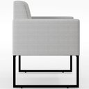 Ver imagem 6 de Poltrona Para Sala De Estar Base Fixa De Metal Helô L02 Facto Cinza Metalizado - Lyam Decor