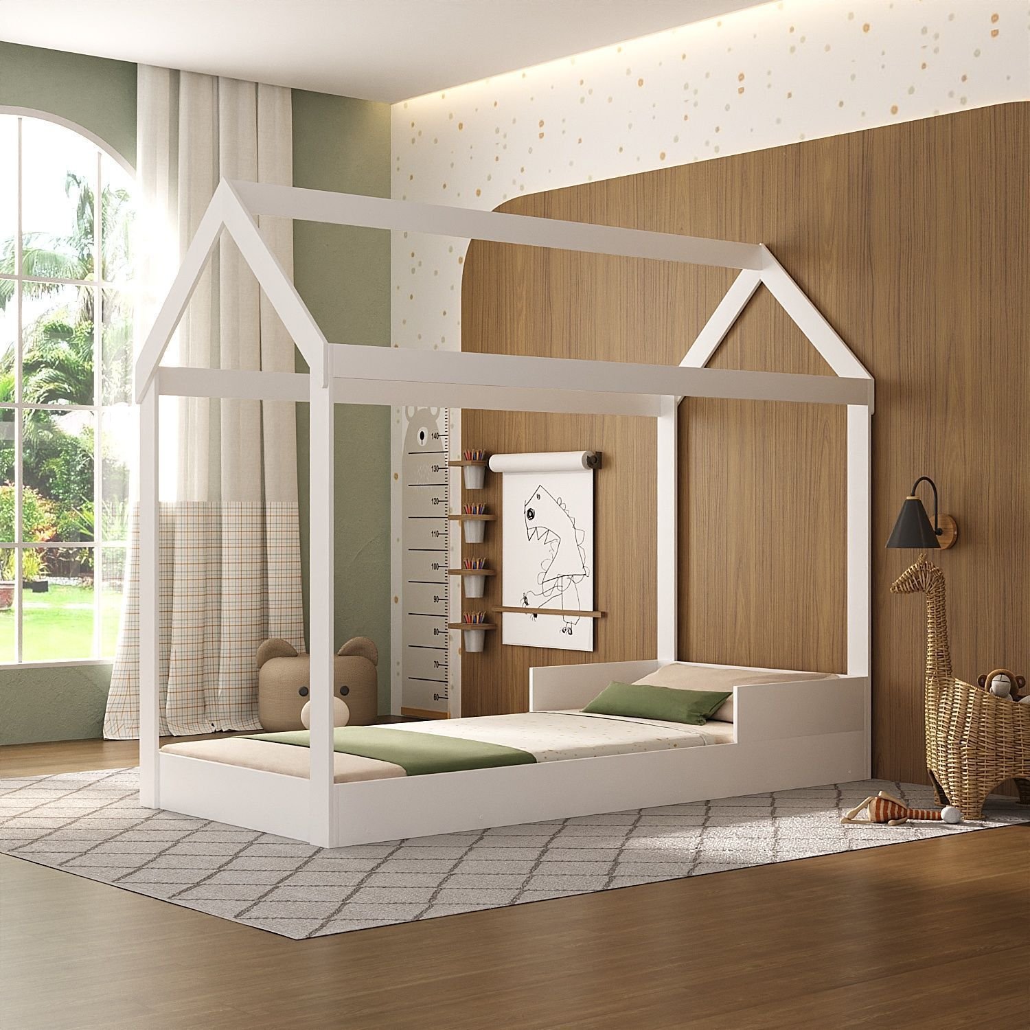 Cama Infantil Casinha Montessoriana Solteiro em Mdf | MadeiraMadeira
