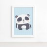 Quadro Animais Panda Deitado Moldura Branca 33x43cm - 1