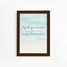 Quadro Frase Bíblica 1 São João 4:8 Moldura Marrom 22x32cm - 2