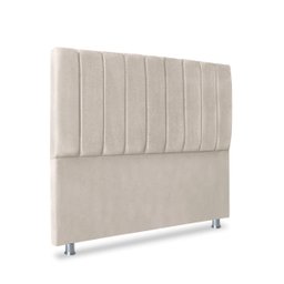 Cabeceira Estofada Cama Box Queen Carla 160cm Bege - 1