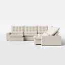 Ver imagem 6 de Sofá Volt de Canto 3,57m X 3,57m em Veludo Império Off White - Home Mobily