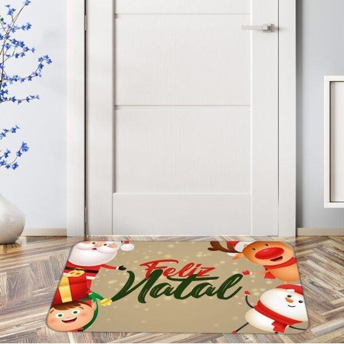 Tapete Decorativo Natal para Porta Família Natalina