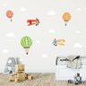 Adesivo de Parede Balões e Aviões para Quarto de Bebê Cobre 2m² - 2