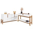 Ver imagem 1 de Kit Buffet Aparador 4 Portas 2 Gavetas Lizz Branco Cedro Dcasa