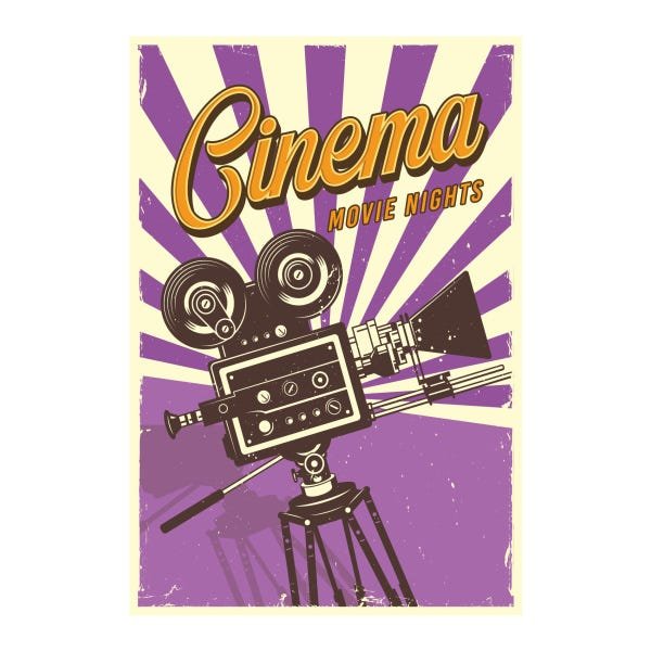 Placa Decorativa Vintage Cinema 30x40cm - 2