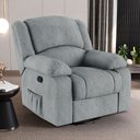 Ver imagem 6 de Poltrona do Papai Reclinável Sala de Cinema Barcelona Glider Manual Giratória Linho Cinza G23 Encant
