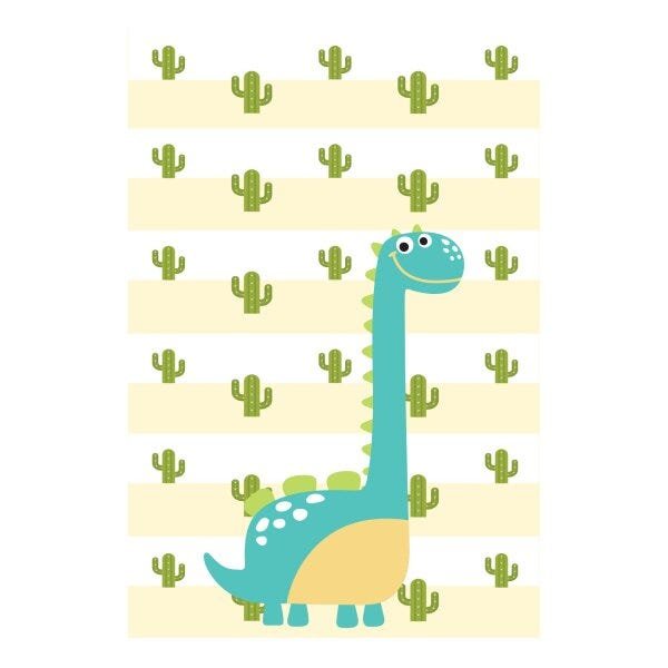 Kit Placa Decorativa MDF Infantil Dinossauro Baby 2 4un - 5