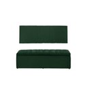 Ver imagem 1 de Kit Cabeceira e Calçadeira Vitoria 120 cm Suede Verde