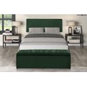 Ver imagem 2 de Kit Cabeceira e Calçadeira Vitoria 120 cm Suede Verde
