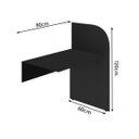 Ver imagem 2 de Baia CONTINUAÇÃO para Atendimento 1,20x0,80x0,60m - NEW CITY - PRETA/PRETA - 24016